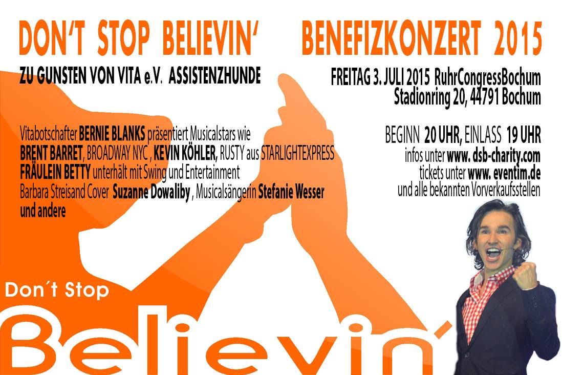 Ihr Lieben !!! Am 3.Juli ist es wieder soweit. Das "Don´t stop believin´ Benefizk ...